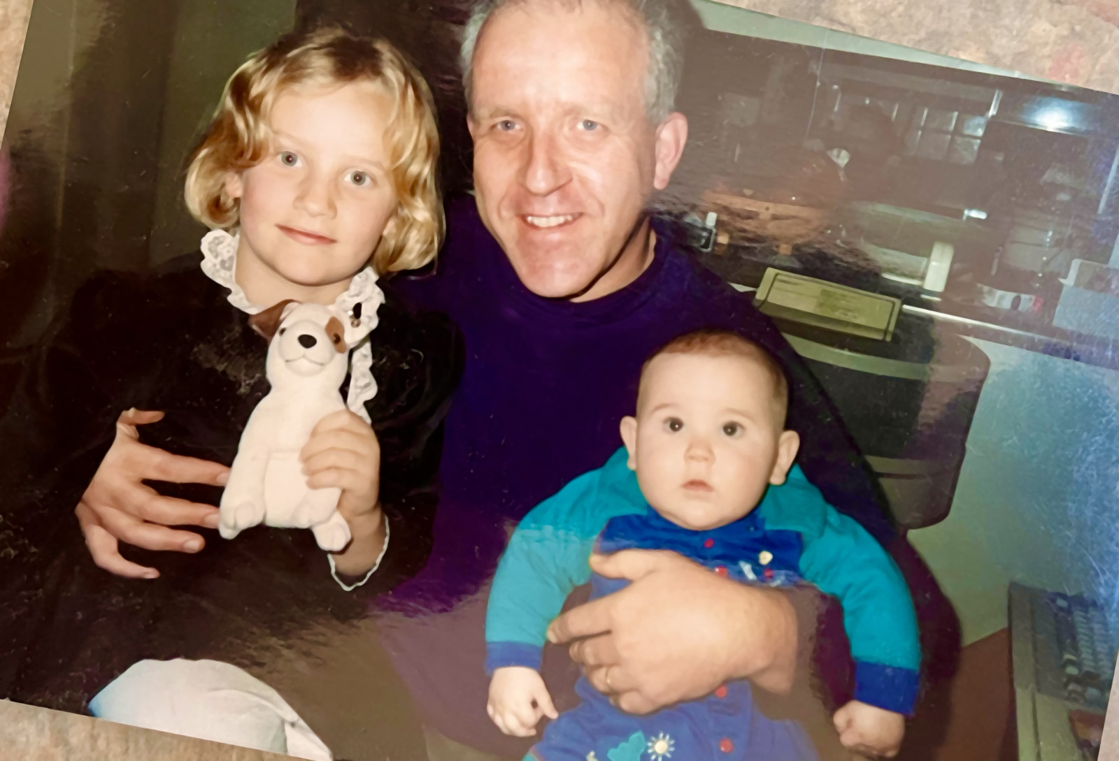 Tom with his young kids